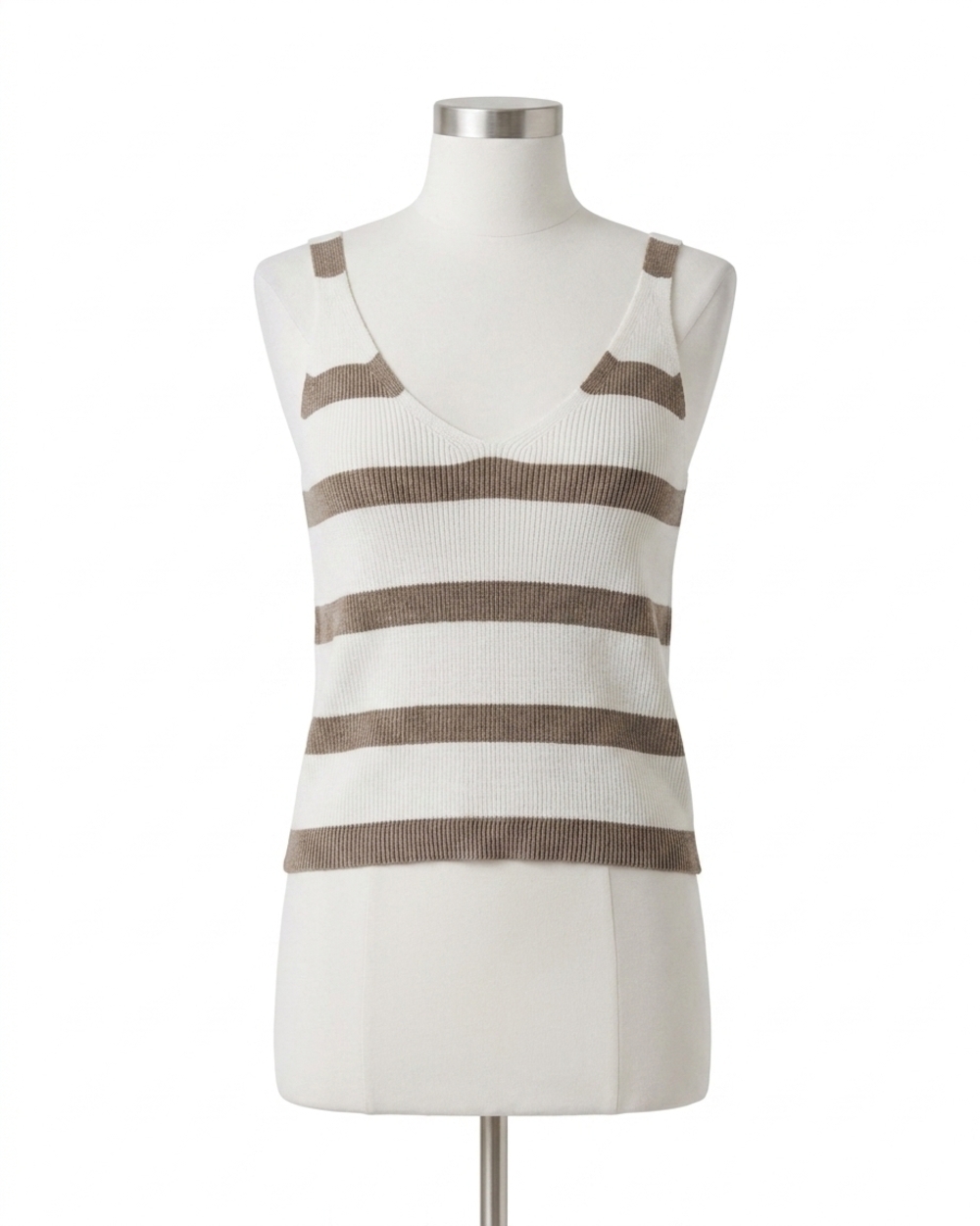 NEW SPLENDID octavia sweater tank top in cream/bark